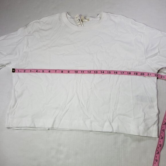 Madewell Women White Ester Side Slit Oversized Cotton T-Shirt Size Small - Picture 5 of 7